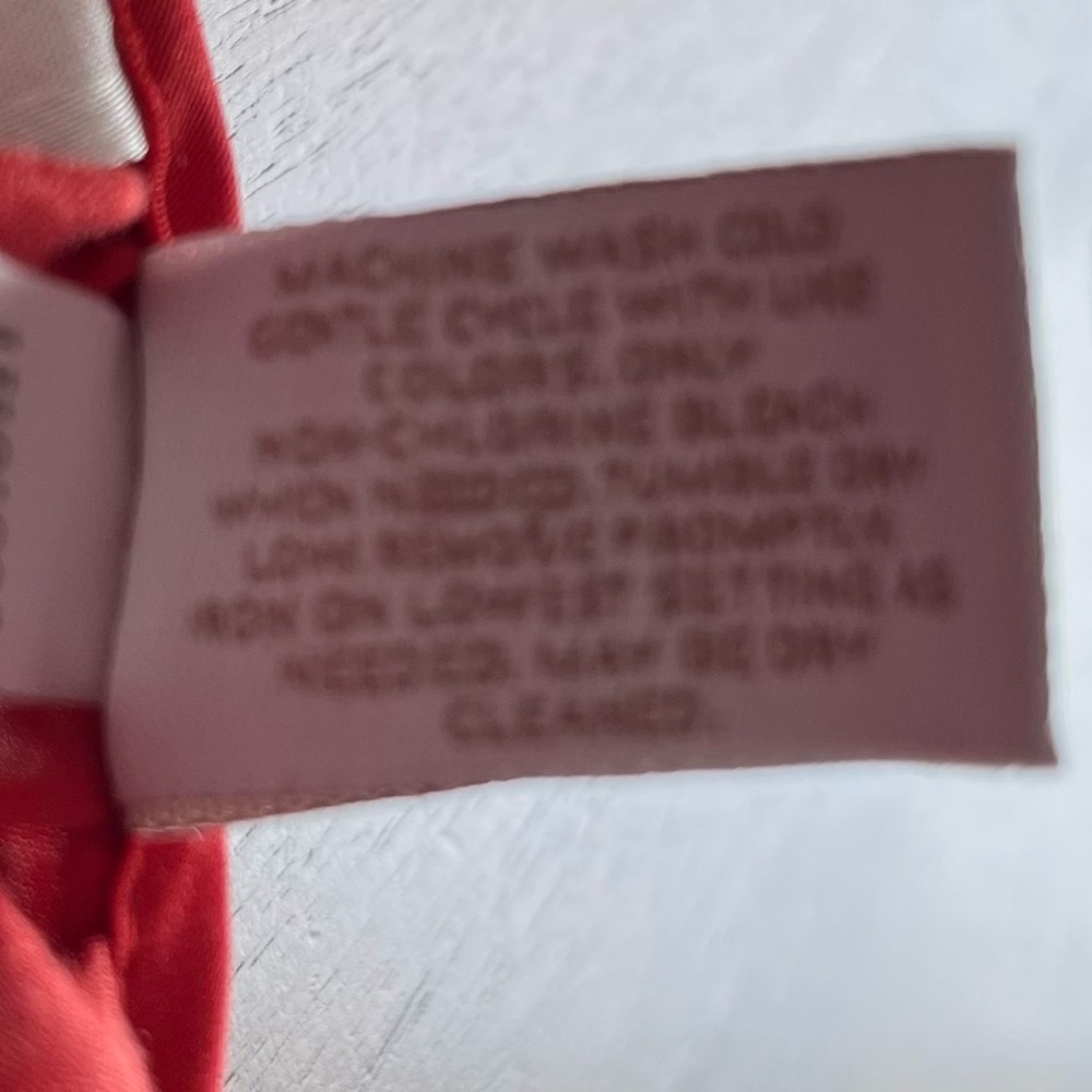 Chico’s Top Blouse Red Button Down Elastic Hem Size 3 - Picture 7 of 12
